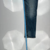 Silver Contrast Stitch Jeans - 34W 27L Light Wash Cotton