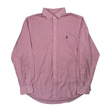 Polo By Ralph Lauren Checked Shirt - Large Pink Cotton