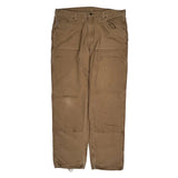 Carhartt Double Knee Carpenter Trousers - 38W 30L Brown Cotton