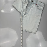 Levis Denim Shorts - 34W 10L Light Wash Cotton