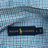 Ralph Lauren Checked Shirt - Large Blue Cotton