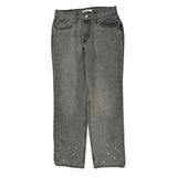 Levis Low Pro Straight Jeans - 32W US 8 Gray Cotton