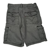 Levis Cargo Shorts - 30W 11L Grey Cotton