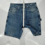 Wrangler Carpenter Shorts - 33W 10L Blue Cotton