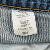 Levis Denim Shorts - 37W 10L Blue Cotton