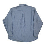 The Lifetime Collar Tommy Hilfiger Striped Shirt - Large Blue Cotton