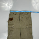 Wrangler Cargo Trousers - 34W 34L Khaki Cotton