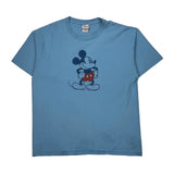Mickey Mouse Graphic Disney Cartoon T-Shirt - XL Blue Cotton