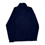 Lacoste Collared 1/4 Zip - Large Blue Cotton