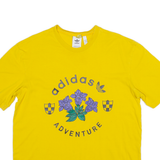 ADIDAS ORIGINALS Mens T-Shirt Yellow Crew Neck M