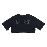 NIKE Air Cropped Womens T-Shirt Black Crew Neck L