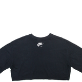 NIKE Air Cropped Womens T-Shirt Black Crew Neck L