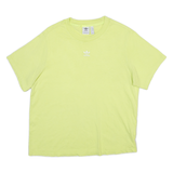ADIDAS ORIGINALS Womens T-Shirt Green Crew Neck UK 10