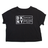 DKNY Womens T-Shirt Black Crew Neck M