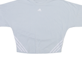ADIDAS Womens T-Shirt Blue Crew Neck S
