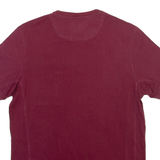 LYLE & SCOTT Mens T-Shirt Maroon Crew Neck S