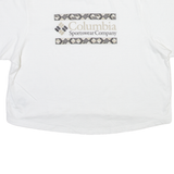 COLUMBIA Cropped Womens T-Shirt White Crew Neck M