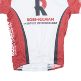 ADRENALINE Cycling Mens Jersey White 1/4 Zip M