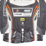 HEIMAN Cycling Mens Jersey Black Long Sleeve 1/4 Zip XL