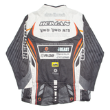 HEIMAN Cycling Mens Jersey Black Long Sleeve 1/4 Zip XL