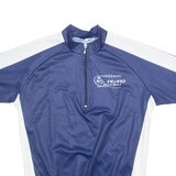 CHEYENNE Cycling Mens Jersey Blue 1/4 Zip M