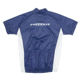 CHEYENNE Cycling Mens Jersey Blue 1/4 Zip M