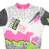 Cycling Mens Jersey White 90s 1/4 Zip L