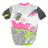 Cycling Mens Jersey White 90s 1/4 Zip L