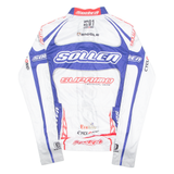 SUPRIMO Cycling Mens Jersey White Long Sleeve 1/4 Zip XS