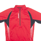 STOKE Cycling Mens Jersey Red 1/4 Zip S