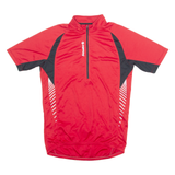 STOKE Cycling Mens Jersey Red 1/4 Zip S