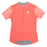 ODLO Cycling Mens Jersey Pink 1/4 Zip S
