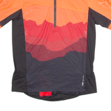 ROCKRIDER DECATHLON Mens Jersey Orange 1/4 Zip 2XL