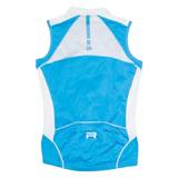 RACER Cycling Mens Jersey Blue Sleeveless 1/4 Zip XS
