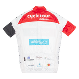 MSTINA Cycling Mens Jersey White 1/4 Zip M