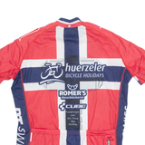 HUERZELER Cycling Mens Jersey Red 1/4 Zip XL