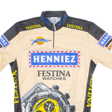 SANTINI Cycling Mens Jersey Beige 1/4 Zip 2XL