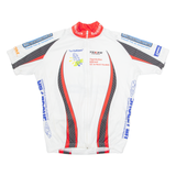 TEKER Cycling Mens Jersey White 1/4 Zip L
