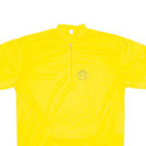 BIKE MEET Cycling Mens Jersey Yellow 1/4 Zip XL