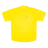 BIKE MEET Cycling Mens Jersey Yellow 1/4 Zip XL