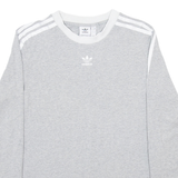 ADIDAS Womens T-Shirt Grey Long Sleeve UK 10