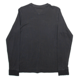TOMMY HILFIGER Mens T-Shirt Black Long Sleeve S