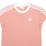 ADIDAS Womens T-Shirt Pink UK 8