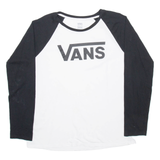 VANS Womens T-Shirt White Long Sleeve M