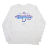 REEBOK Indianapolis Colts Mens T-Shirt White Long Sleeve USA L
