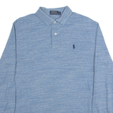 POLO RALPH LAUREN Mens Polo Shirt Blue Long Sleeve S