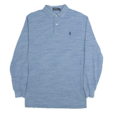 POLO RALPH LAUREN Mens Polo Shirt Blue Long Sleeve S