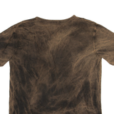 Legends Never Die Mens Tie Dye T-Shirt Brown V-Neck L