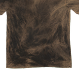 Legends Never Die Mens Tie Dye T-Shirt Brown V-Neck L