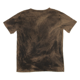 Legends Never Die Mens Tie Dye T-Shirt Brown V-Neck L